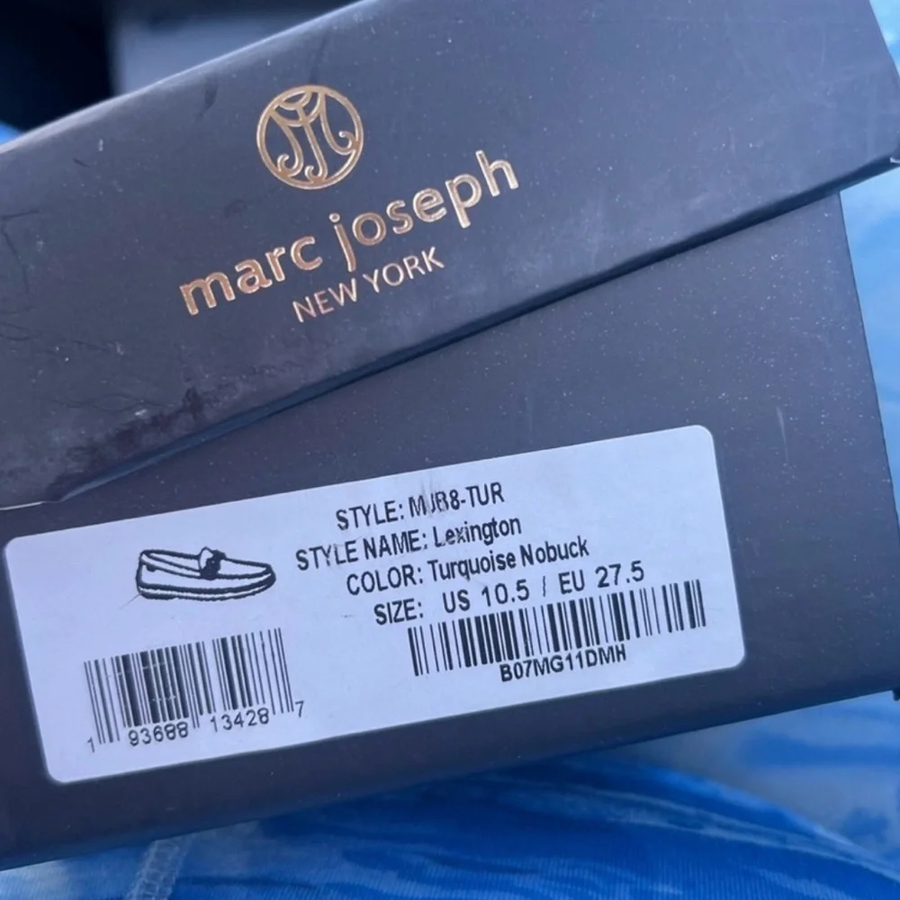 Marc Joseph Teal Loafer Kids Dress Shoes with Silver Bit